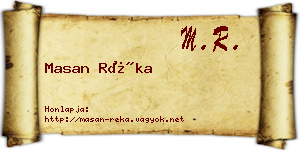Masan Réka névjegykártya